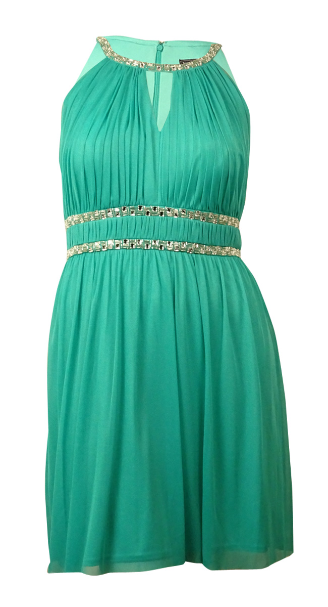 navy blue dress for baby girl Jessica Carlyle Jessica Howard Women's Embellished Halter A-line Dress (10,  Jade)