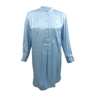 Lauren Ralph Lauren Women's Bib-Front Satin Cocktail Dress (12, Pale Blue) Lauren Ralph Lauren Women's Bib-Front Satin Cocktail Dress (12, Pale Blue)