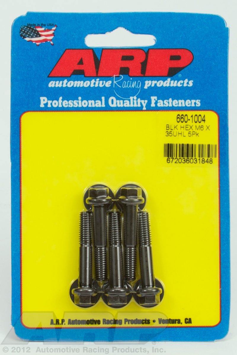 ARP for M6 x 1.00 x 35 hex black oxide bolts 660-1004