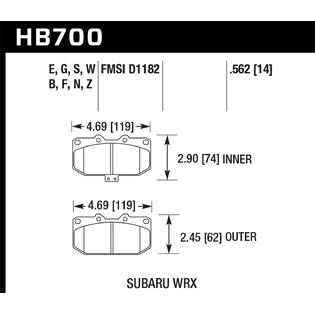 Hawk Performance Hb700w 562 Dtc 30 Disc Brake Pad Fits 06 07