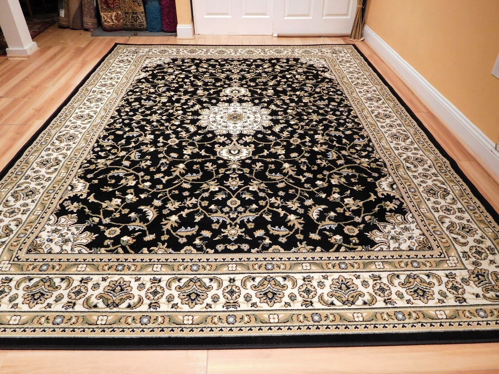 As Quality Rugs Traditional Area For Living Room Black Size 8