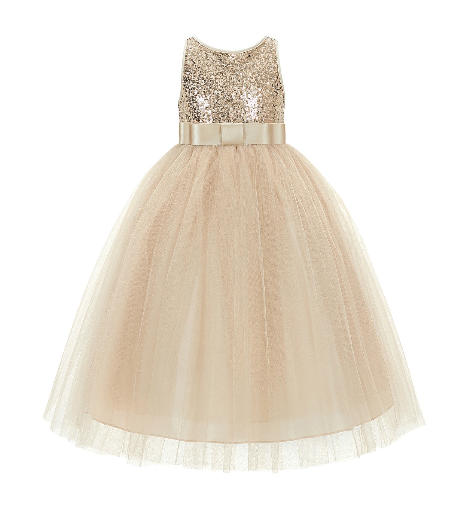 ekidsbridal Sequins V-Back Flower Girl Dress Special Occasions