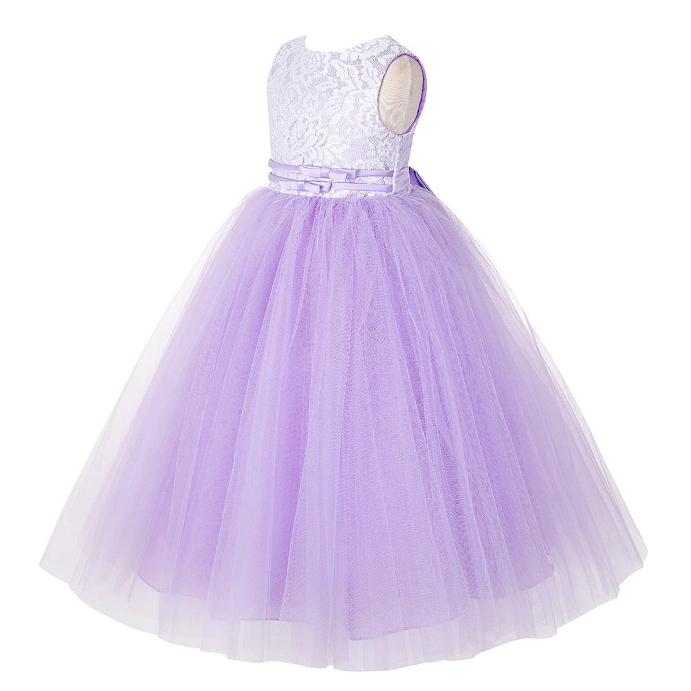 ekidsbridal Lace Tulle Tutu Flower Girl Dress Toddler Girl Dresses Junior Bridesmaid Dress Ballroom Gown Birthday Girl Dress 188