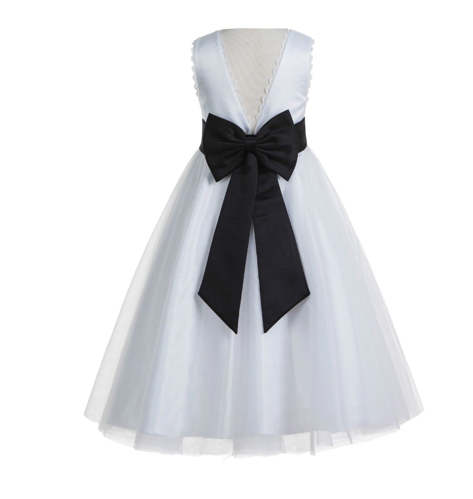 ekidsbridal Ivory V-Back Lace Edge Formal Flower Girl Dress Toddler Girl Dresses Ball Gown Junior Bridesmaid Dress Ceremonial Gown 183T