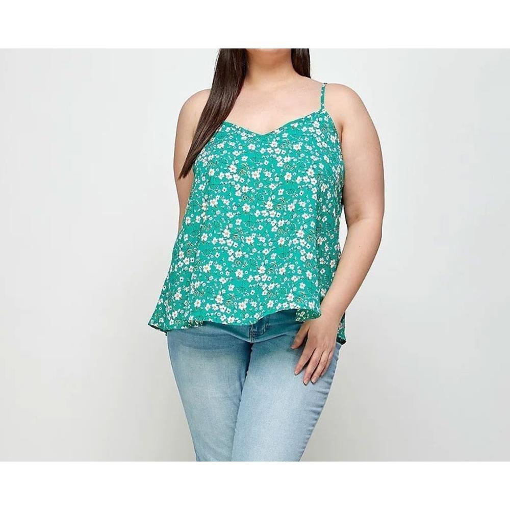 Yazona Women's Plus Size, Ditsy Floral Print Cami Top