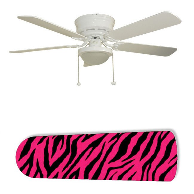 888 Cool Fans 2148 Zebra Pink And Black 52 Ceiling Fan With