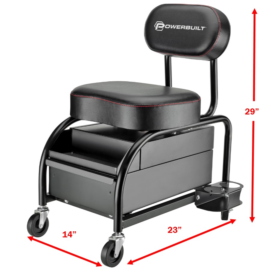 Powerbuilt Professional Detailer Roller Seat - 240299