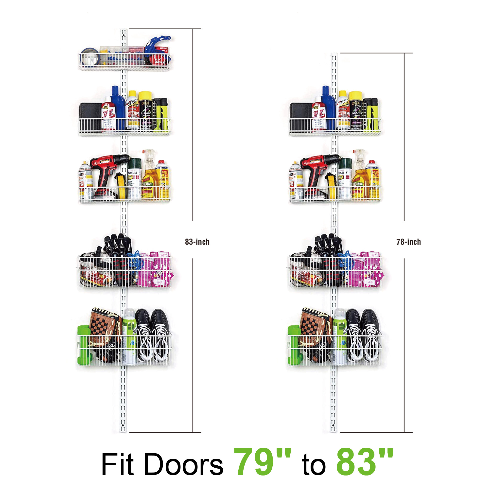 Photo 1 of Allspace 5 Piece Wire Pantry or Closet Door Organizer -