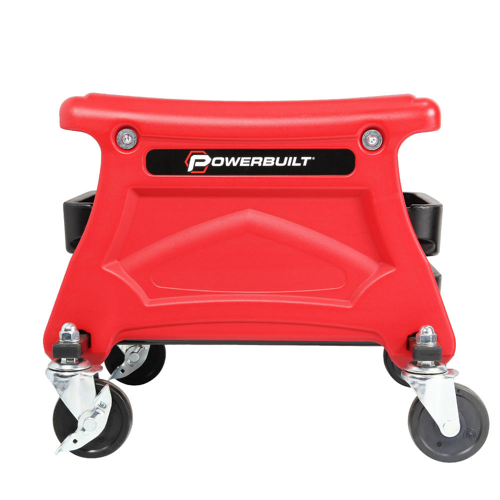 Powerbuilt Heavy Duty Compact Rolling Seat with Storage Trays - 240283