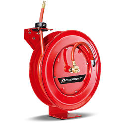 Powerbuilt Heavy Duty Auto Retracting Air Hose Reel with 3/8 Inch by 50 Foot Hose - 642228