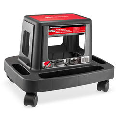 Powerbuilt Rolling Work Stool with Storage Compartment 350 Lbs Capacity 620526