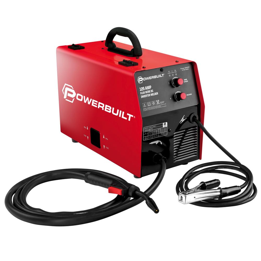 Powerbuilt 125A Portable IGBT Inverter Wire Feed Flux Core Welder - 240131