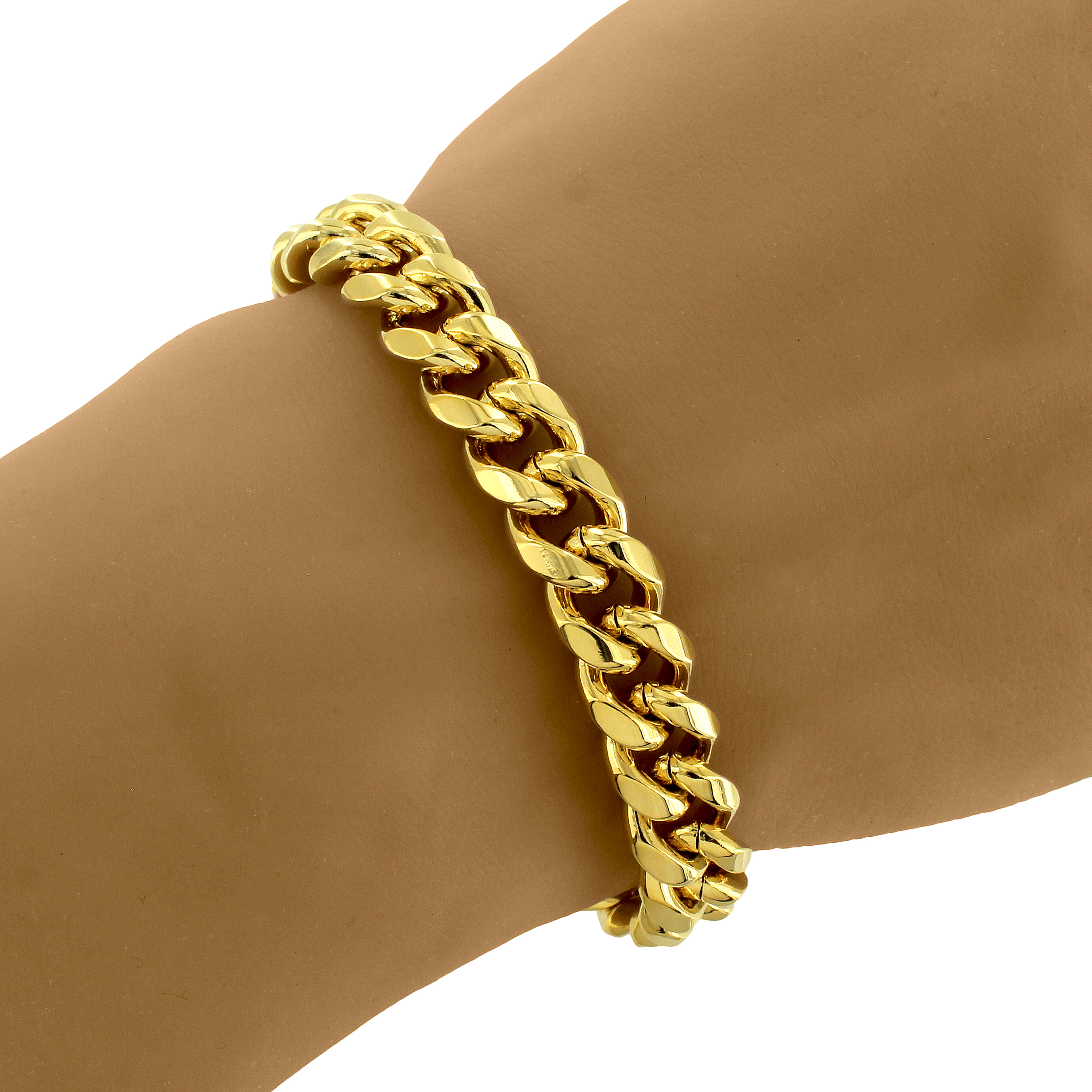 Master Of Bling Miami Cuban Link Bracelet 18k Gold Filled 11mm Hip Master Of Bling Miami Cuban Link Bracelet 18k Gold Filled 11mm Hip Hop 8 5 Inches Mens Celeb Wear