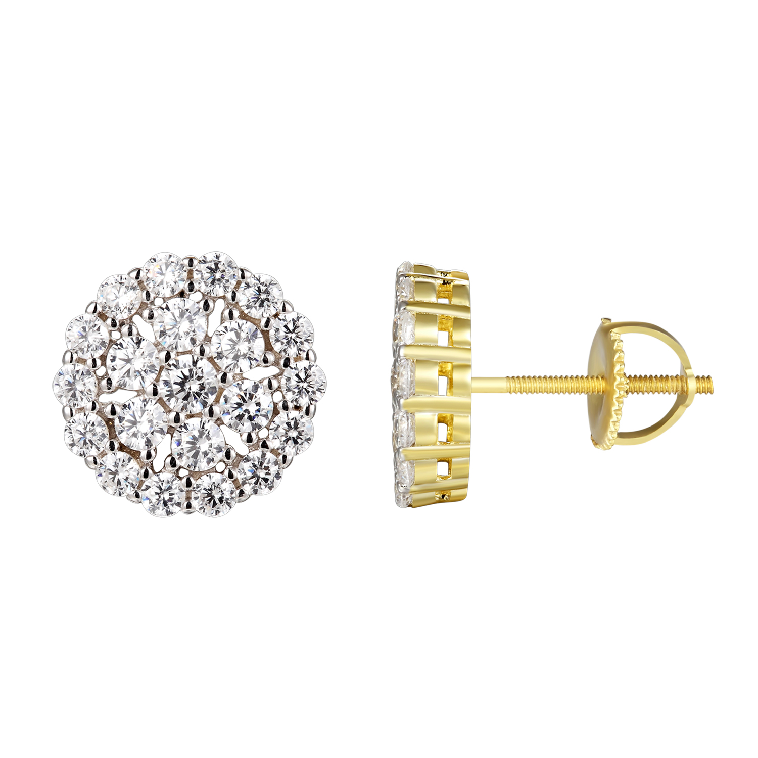 Master Of Bling Men S Earrings Sears Master Of Bling Cer Set Solitaire Round Earrings Gold Tone Simulated Diamond 925 Silver 12mm Studs