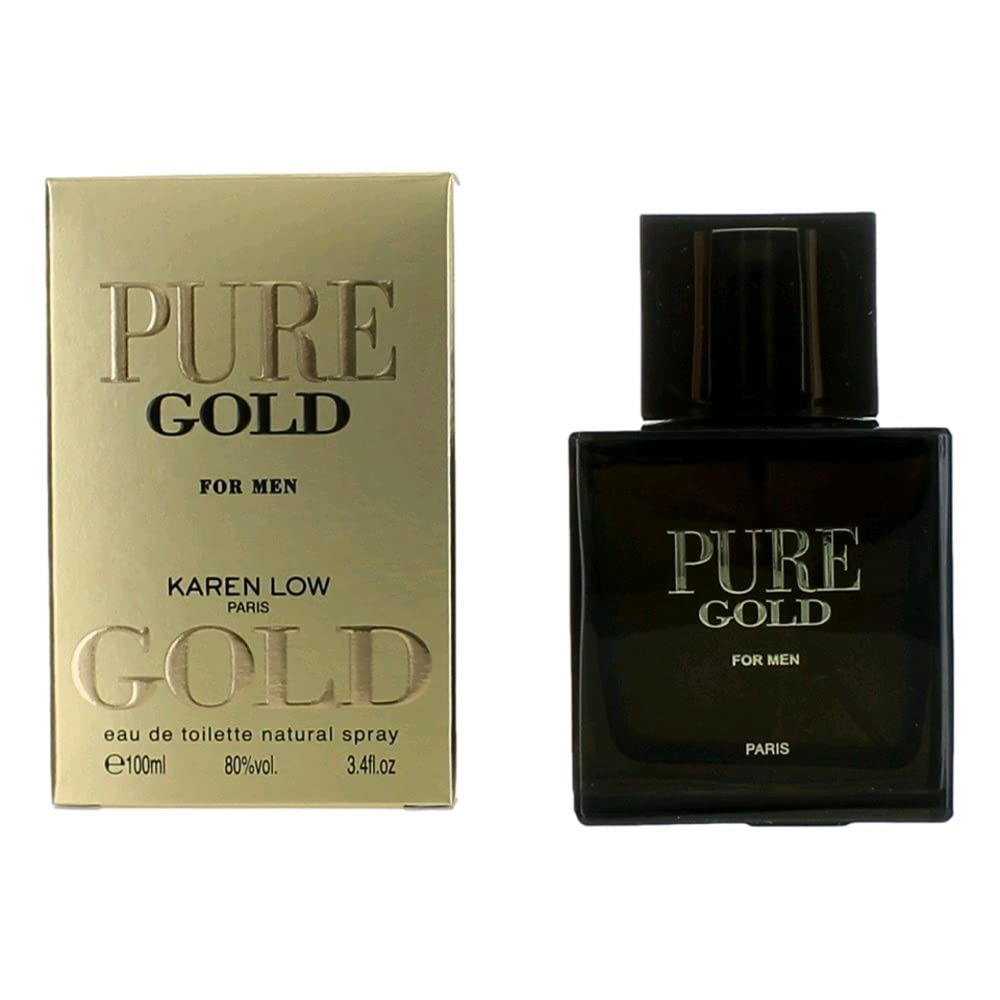 Karen Low Pure Gold 3.4 oz / 100 ml Eau De Toilette Spray For Men