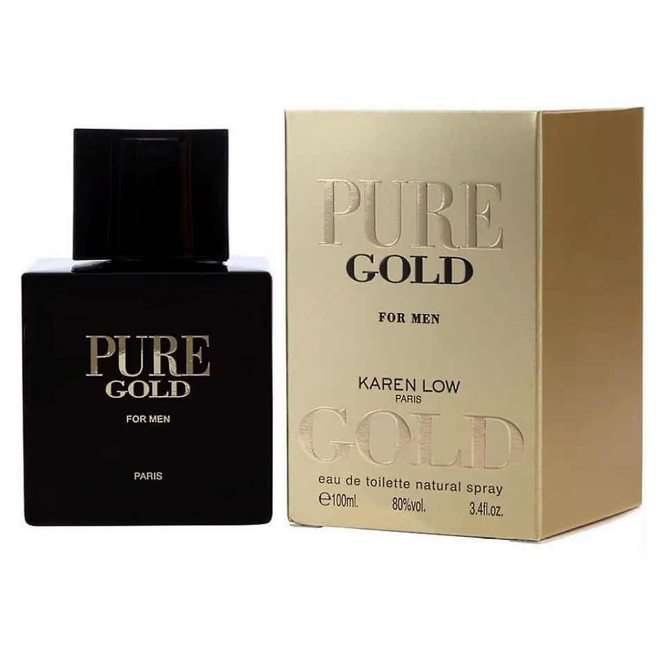 Karen Low Pure Gold 3.4 oz / 100 ml Eau De Toilette Spray For Men