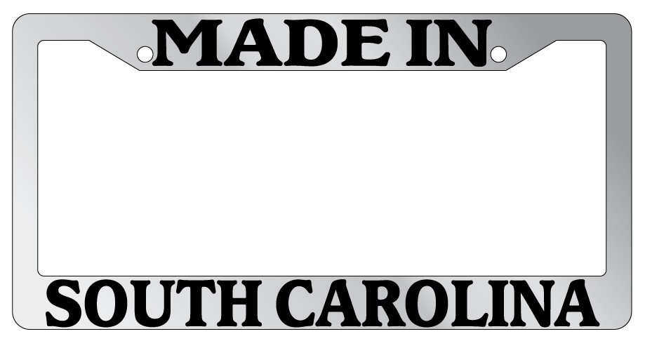 SEC13 Frames Chrome METAL License Plate Frame Made In South Carolina Auto Accessory EBSK
