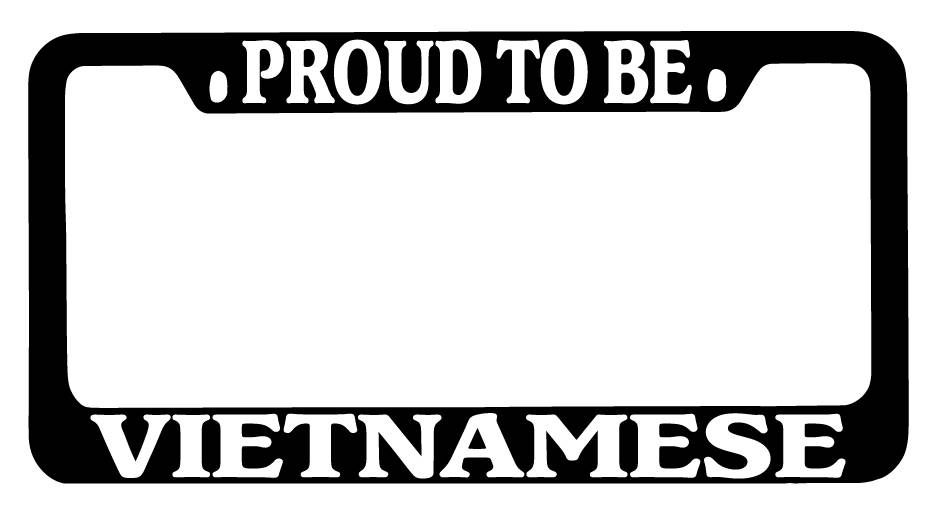 SEC13 Frames Black Plastic License Plate Frame Proud To Be Vietnamese Auto Accessory EBSK