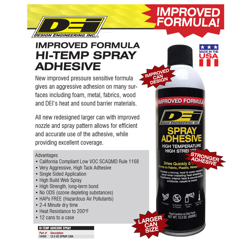 DEI Hi Temp Spray Adhesive 13 oz Can Headliner Glue Upholstery High Strength Single