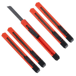 Master Mechanic 5 Pc 9MM Blade Utility Knife Retractable Exacto Type ...