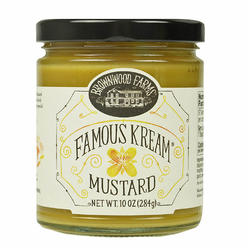 Brownwood Farms Famous Kream Mustard Spread Sweet Hot Creamy Gluten Free 10 oz