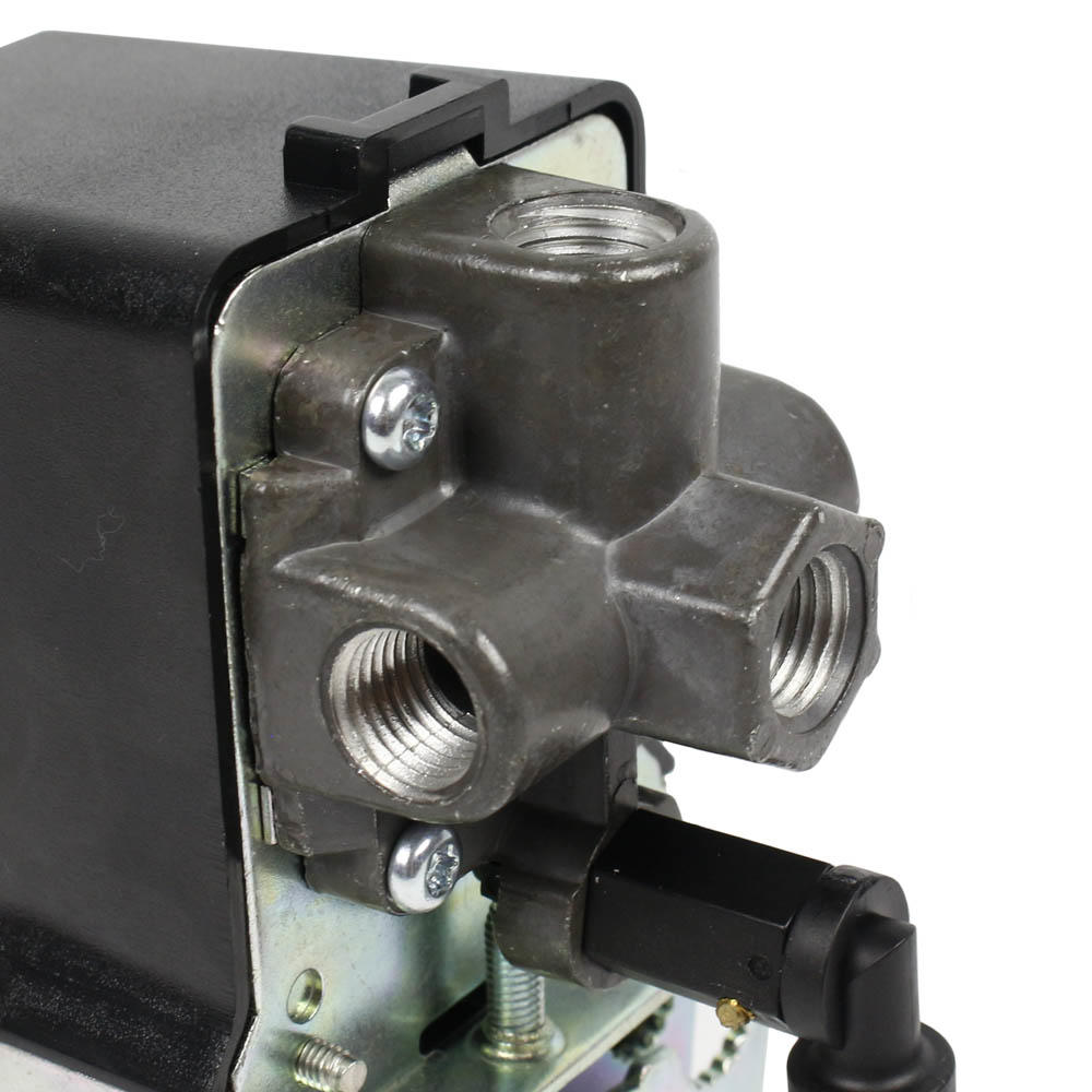 Lefoo 4 Port Air Compressor Pressure Switch Control Valve 95-125 PSI ...