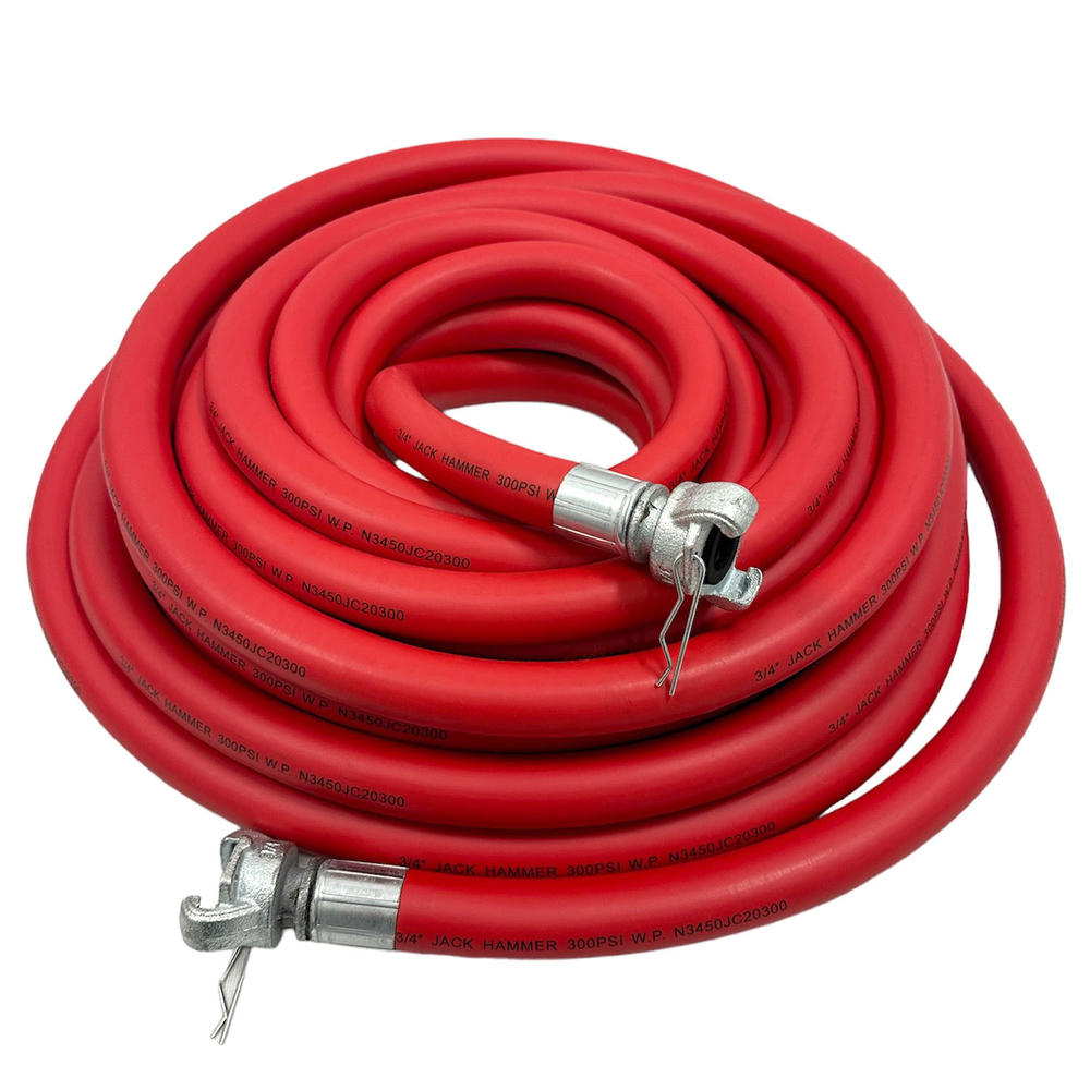 Invincible Hose Jack Hammer Air Hose 3/4" x 50 FT Crowfeet Chicago Couplings Heavy Duty 300 PSI