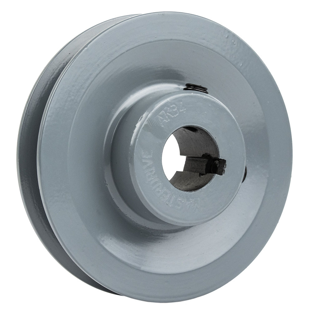Masterdrive AK34-5/8 Cast Iron 3.5" Single Groove Pulley V Style Section A Belt 4L for 5/8" Shaft