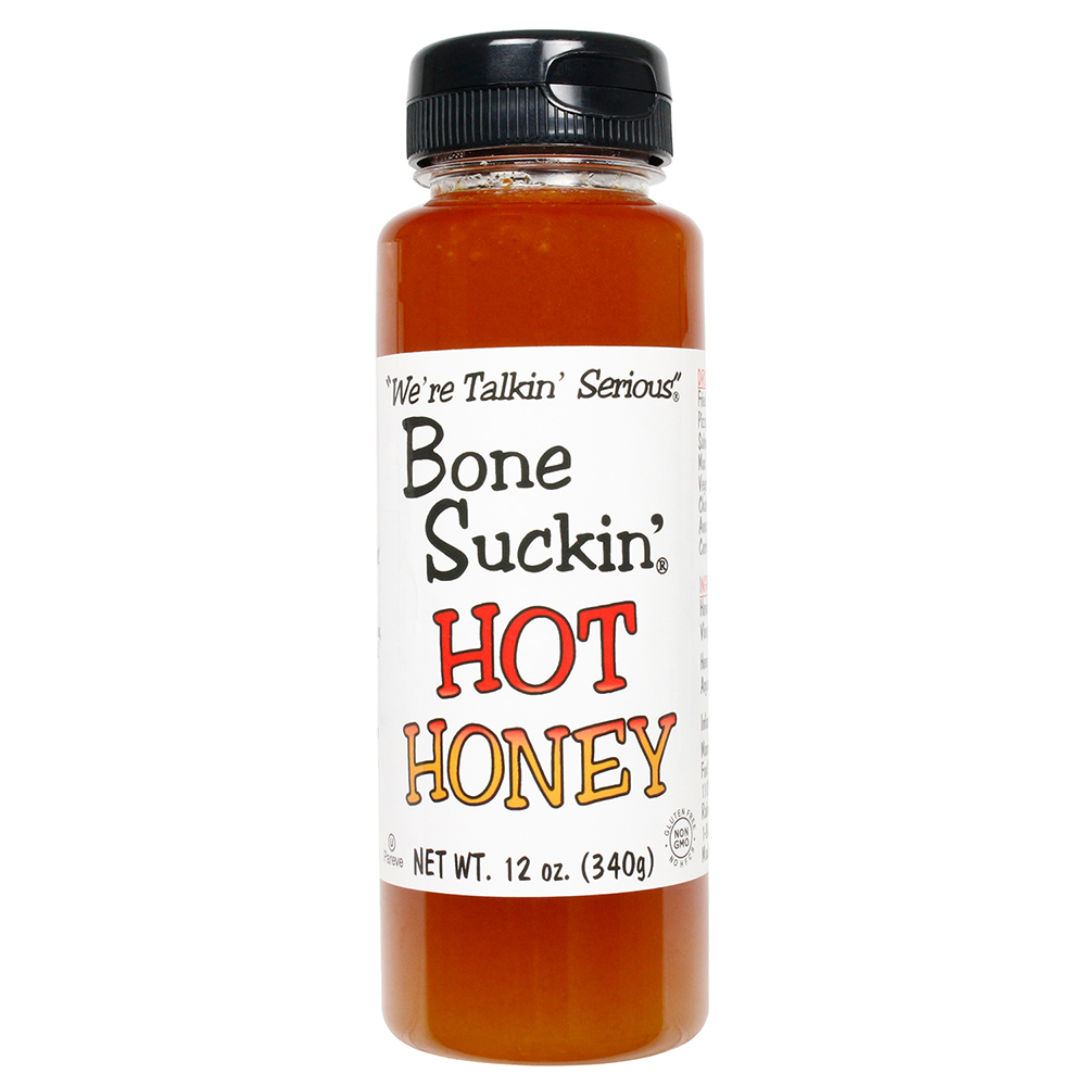 Bone Suckin' Sauce Bone Suckin' Hot Honey Spicy and Sweet Gluten Free Non GMO No HFCS 12 Ounce