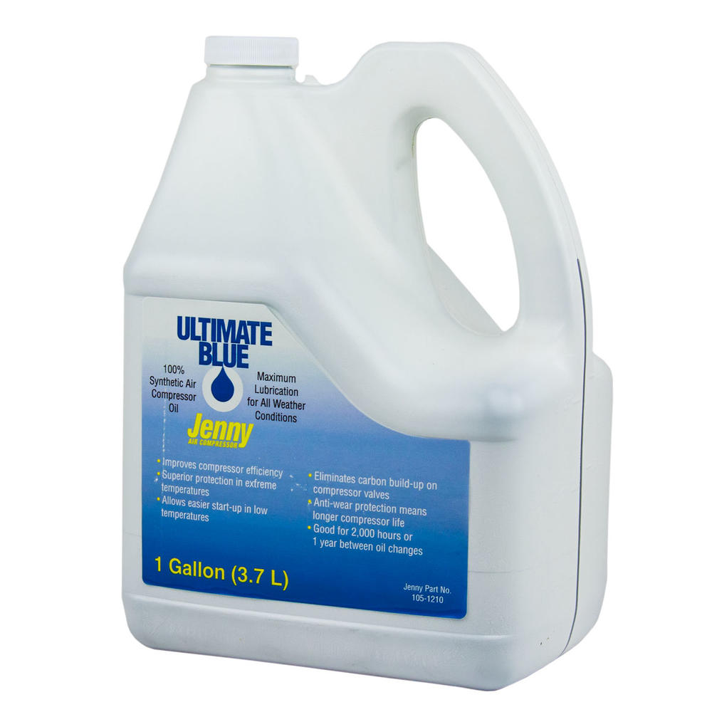 Jenny Products, Inc. Air Compressor Oil 100% Synthetic 1 GA Gallon Jenny Ultimate Blue 105-1210