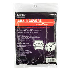 UNITY 2 Durable Plastic Chair Covers Dust Water 2 Mil Heavy Duty Moving Storage Bags