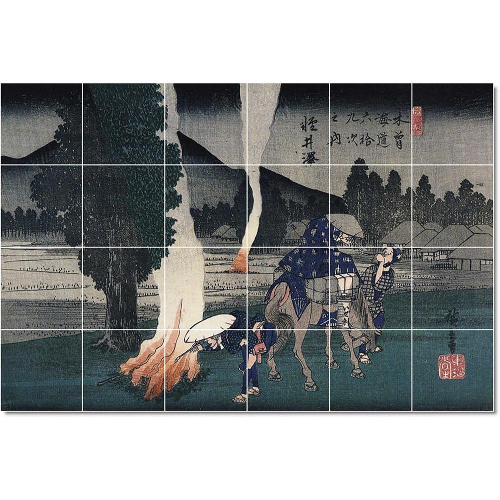 Picture-Tiles.com Ceramic Tile Mural Utagawa Hiroshige Ukiyo E Painting PT22534. (4) Sizes Available