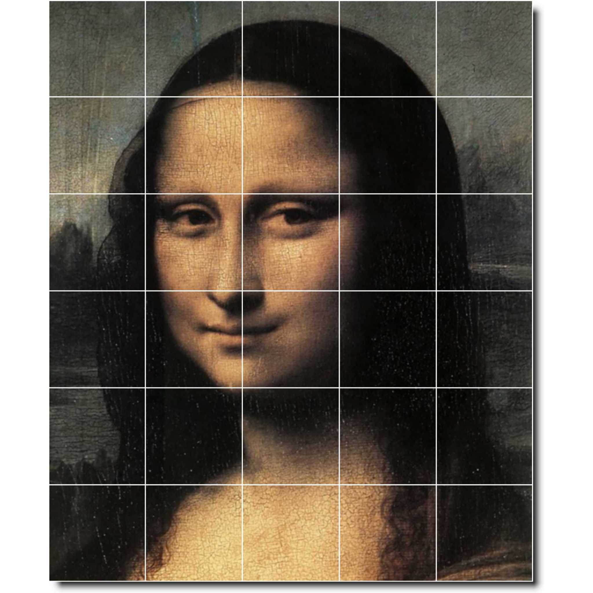 Picture-Tiles.com Ceramic Tile Mural Leonardo Da Vinci Women Painting PT05496. (4) Sizes Available