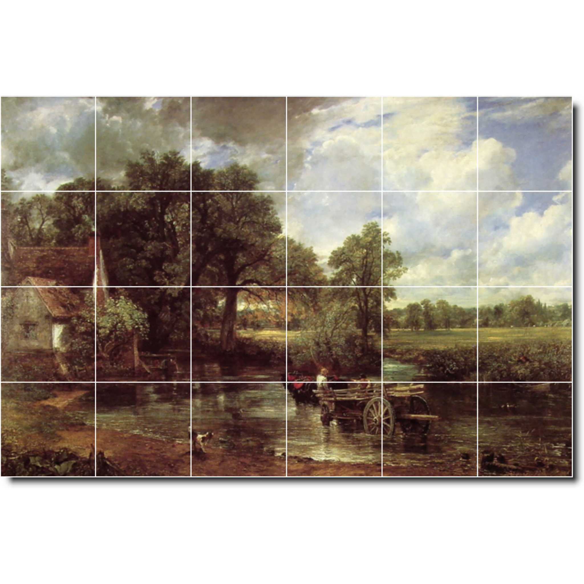 Picture-Tiles.com Ceramic Tile Mural John Constable Country Painting PT01962. (4) Sizes Available
