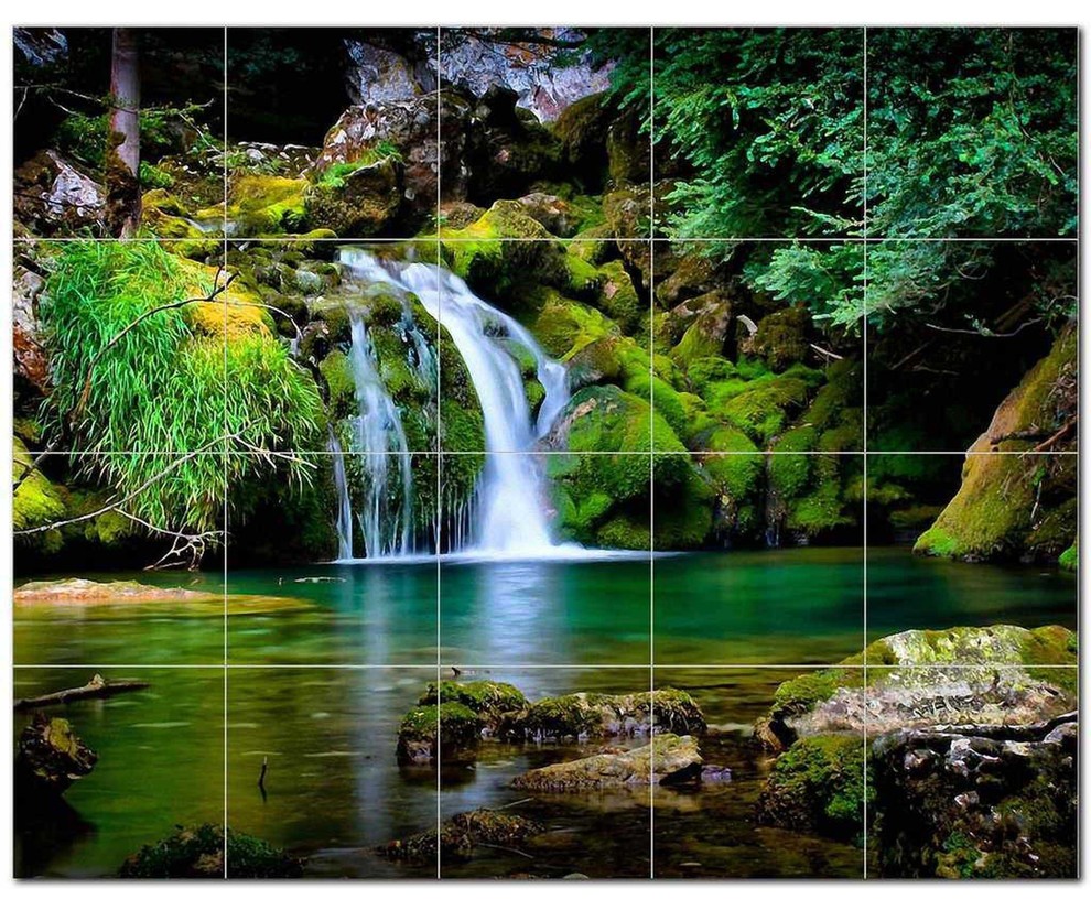 Picture-Tiles.com Waterfall Picture Ceramic Tile Mural ...