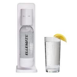 Ellemate Classic Carbonated Drink Maker, Seltzer Water with One-Push Fizz Technology White