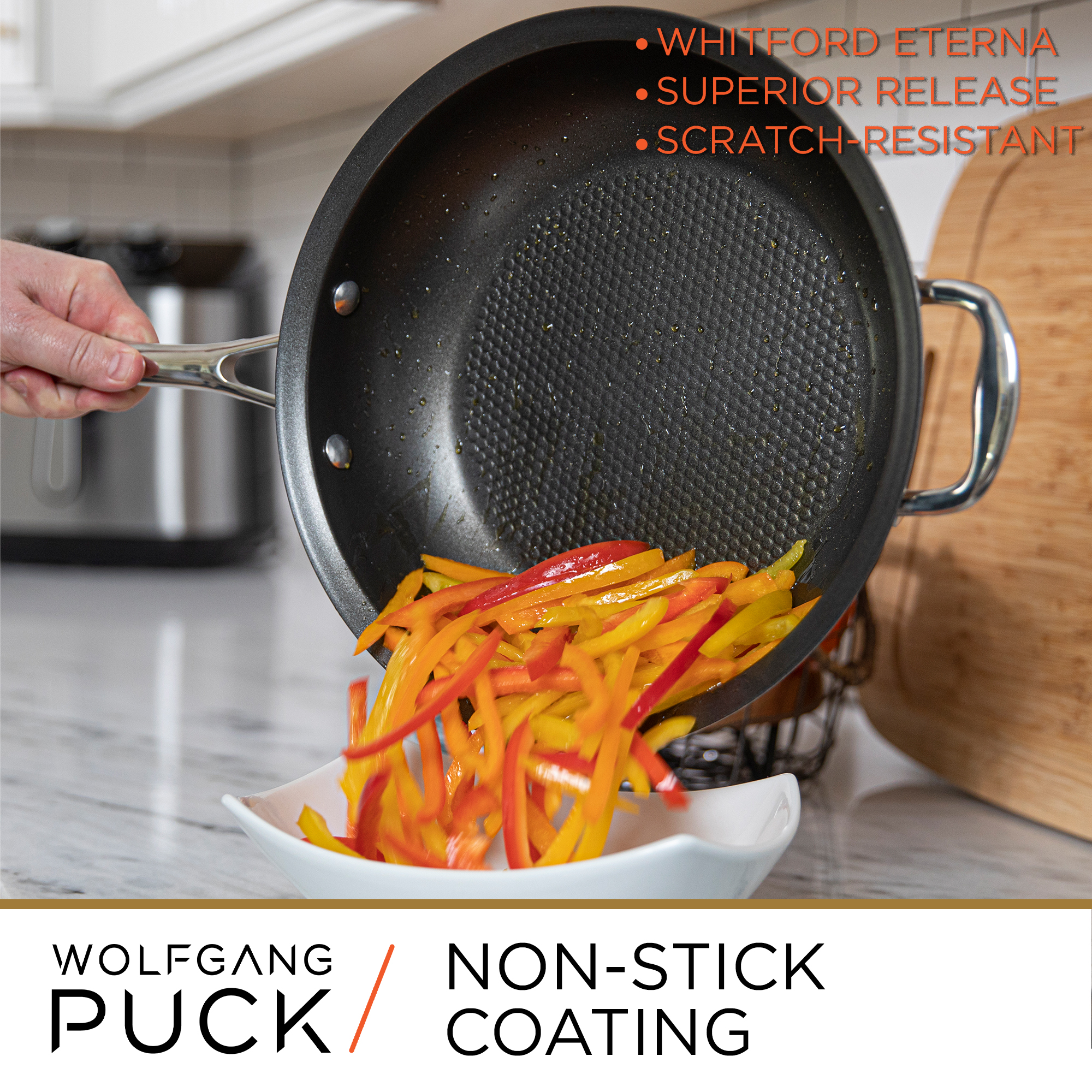Wolfgang Puck 11 Stainless Steel Sauteuse Pan and Roasting Rack