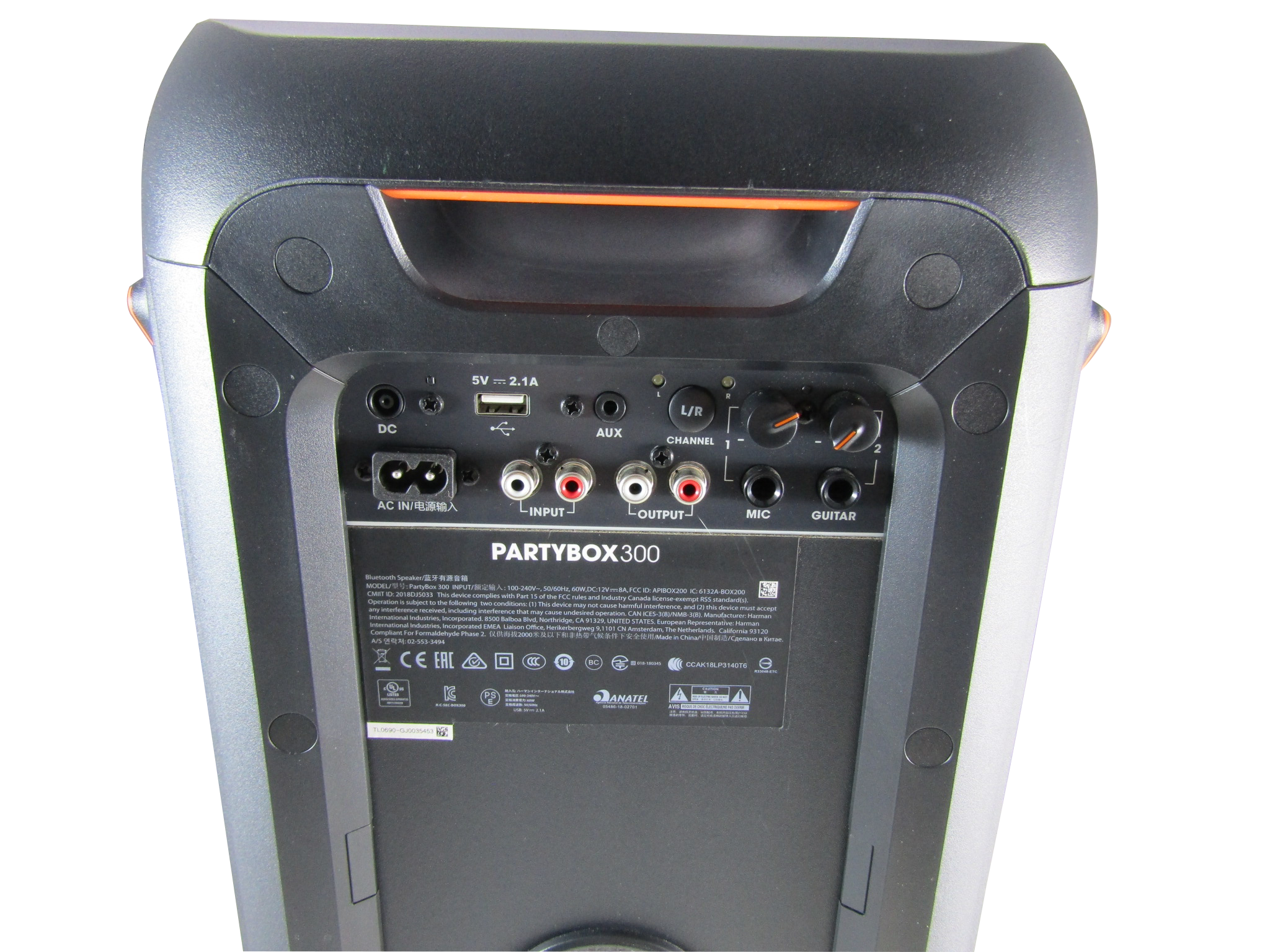 JBL - PartyBox 300 Portable Bluetooth Speaker - Black, VG