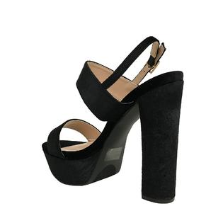 qupid peep ankle toe strap beat chunky slingback heel sandals platform zoom