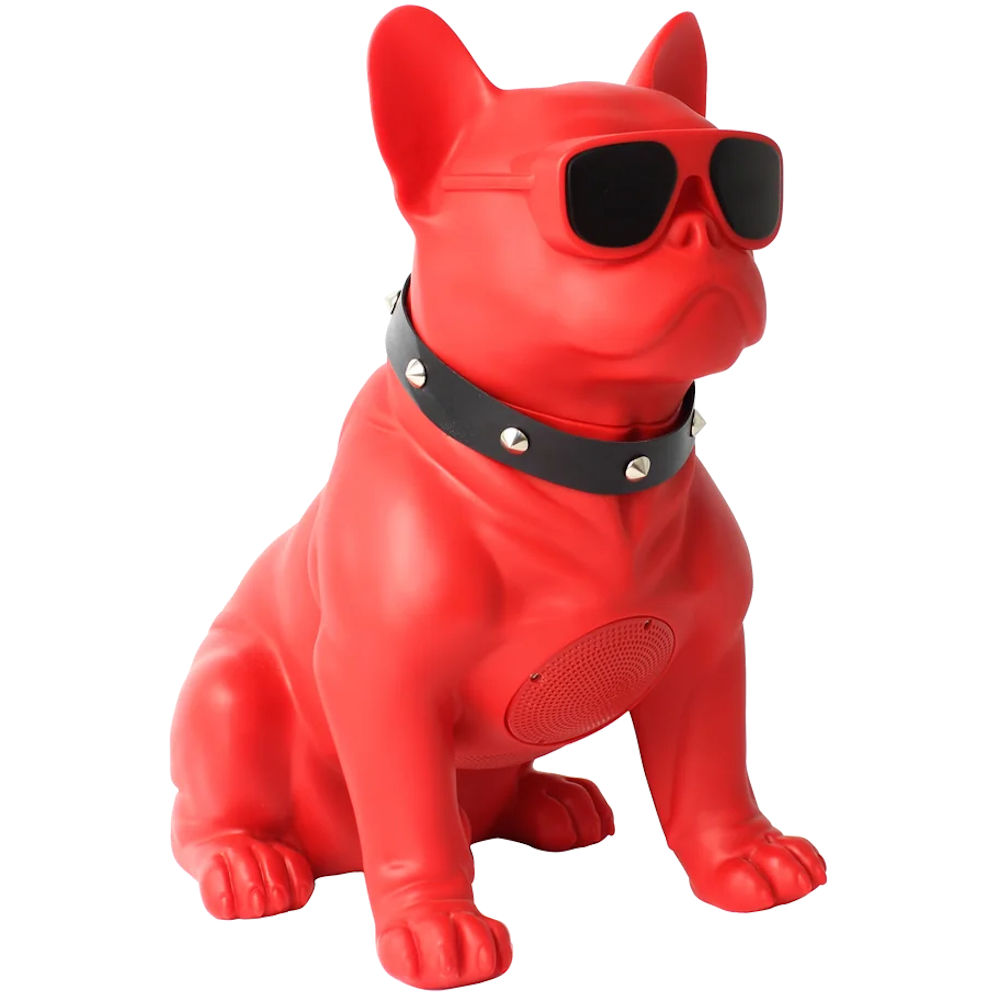 HD Accessory French Bulldog Bluetooth Wireless Stereo Speaker - Red