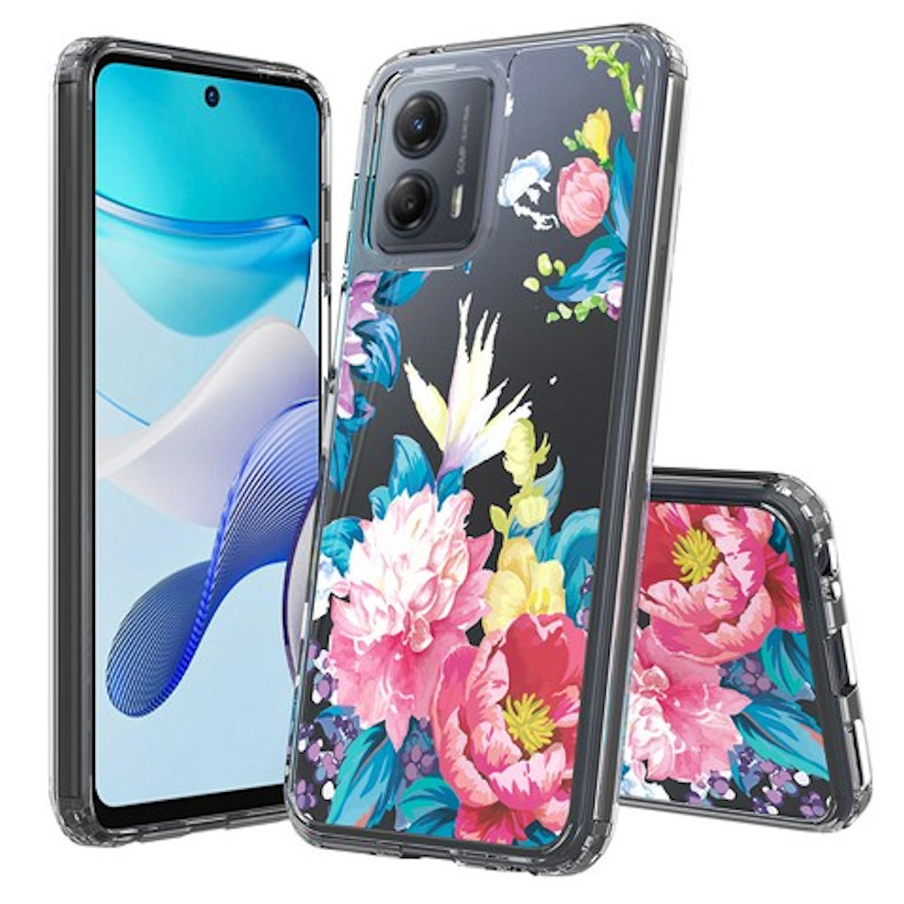 HD Accessory Tough Shield Snap-on Case for Motorola Moto G 5G 2023 - Floral Garden