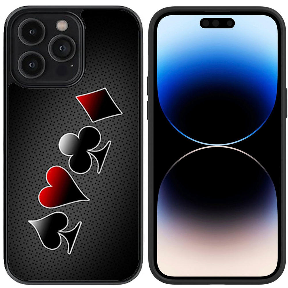 HD Accessory Sublimation Print Design Case for iPhone 14 Pro Max - Playing Card Symbol