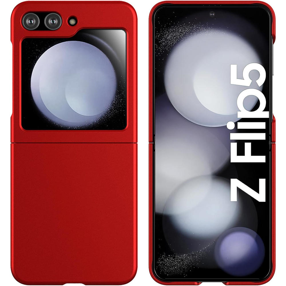 HD Accessory Slim Protective Cover for Samsung Galaxy Z Flip 5 - Red
