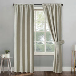 Home Soft Things Bedford Linen Blended Curtain Set 38" x 84"