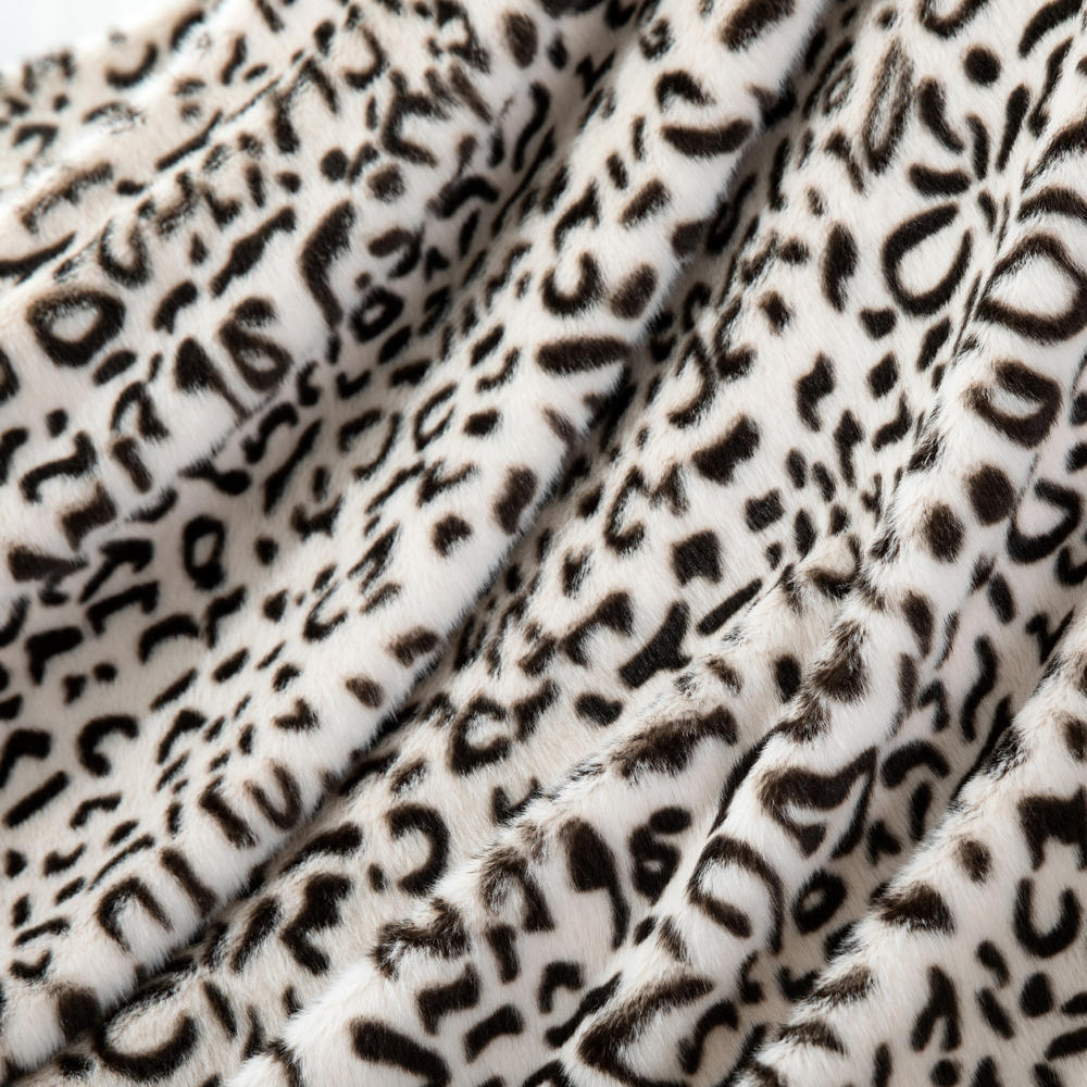 Home Soft Things Faux Fur Snow Leopard Throw,50" x 60"