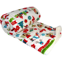 Home Soft Things Christmas Microplush Throw Blanket, X-Mas, 50" x 60"