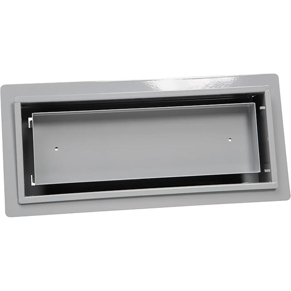 ZION 4” x 10” Floor Register Grey Modern Flush Mount Stainless Steel ...