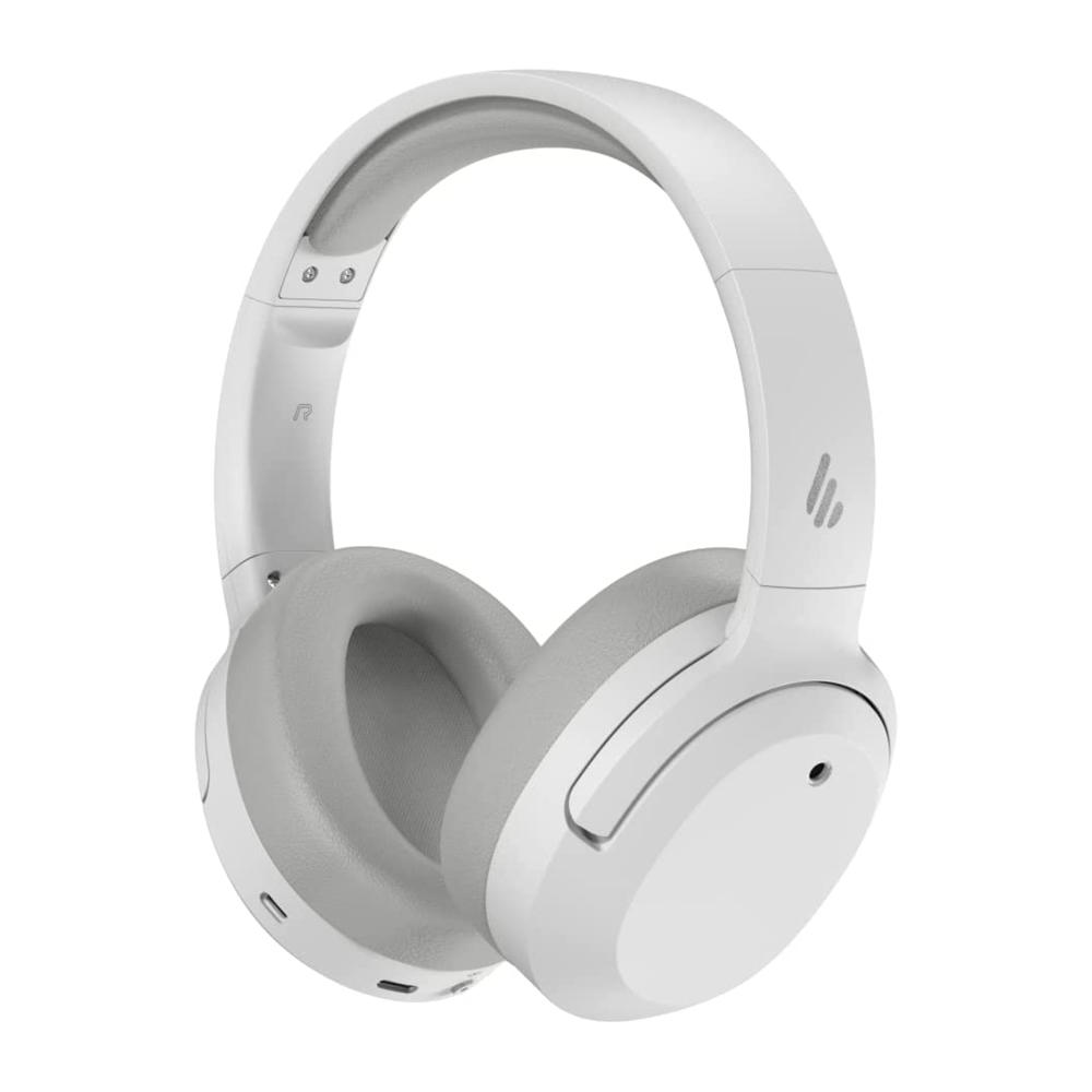 Edifier W820NB Hybrid Active Noise Cancelling Headphones - Hi-Res Audio - Wireless Over Ear Bluetooth Headphones - White