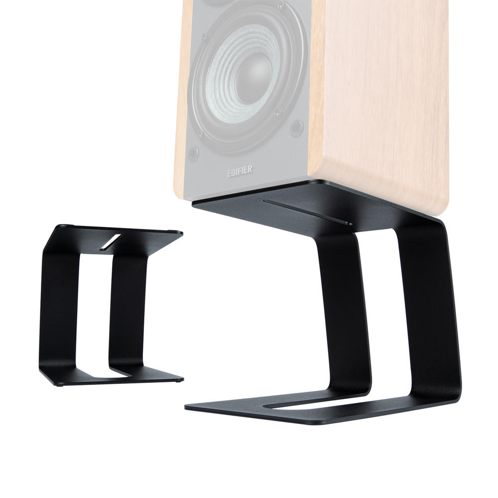 Edifier Desktop Speaker Stands, Studio Monitor Speaker Stand FOR Bookshelf Computer Speakers - Tabletop Speaker Stands, Black - Pair