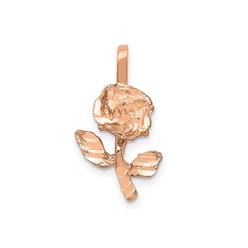 Diamond2Deal 14K Rose Gold Rose-Gold Rose Pendant for Women